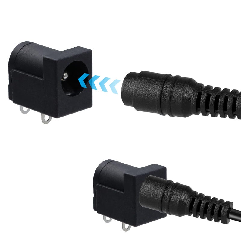 Antrader 30pcs 5.5mm x 2.1mm 3 Pin PCB Mounting Female DC Power Jack Socket Connector - Image 3